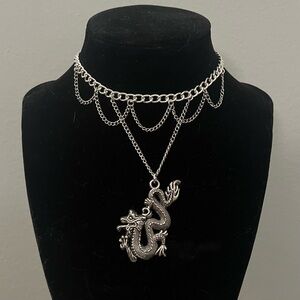 Silver Dragon Choker